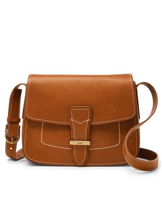 Fossil Tremont Flap Crossbody in Brown | Lyst