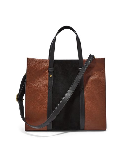 Fossil Suede Kingston Tote in Black Lyst