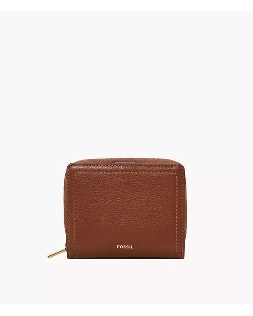 Fossil Brown Logan Mini Rfid Multi-functional Wallet