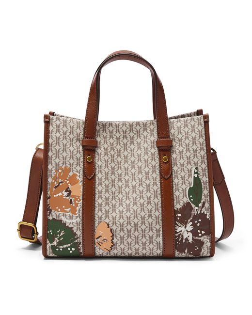 Fossil Kingston Satchel in Brown Lyst
