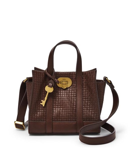 Fossil Leather Carmen Mini Bag in Brown Lyst