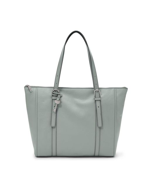 Fossil Leather Carlie Tote in Gray | Lyst