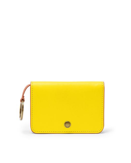 Fossil Yellow Valerie Flap Card Case