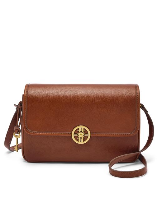 Fossil Jasmine Leather Flap Crossbody 