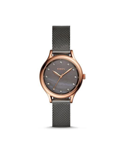 Fossil Laney Three-hand Smoke Stainless 