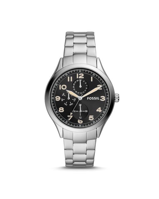 wylie multifunction stainless steel watch