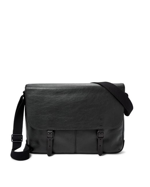 Fossil Leather Buckner Messenger Bag Mbg9373001 in Black for Men Lyst