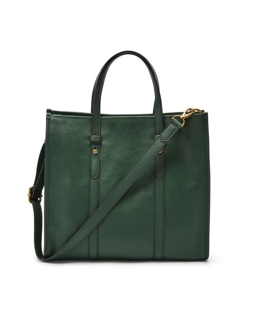 Fossil Leather Kingston Tote in Green | Lyst
