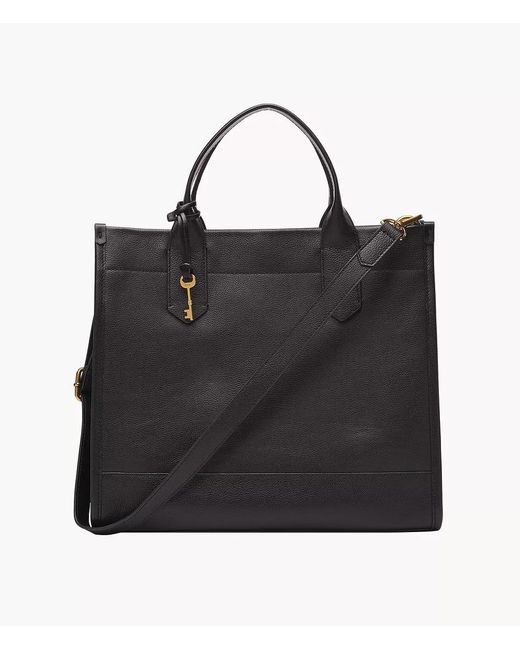 Fossil Kyler Leather Tote in Black Lyst Canada