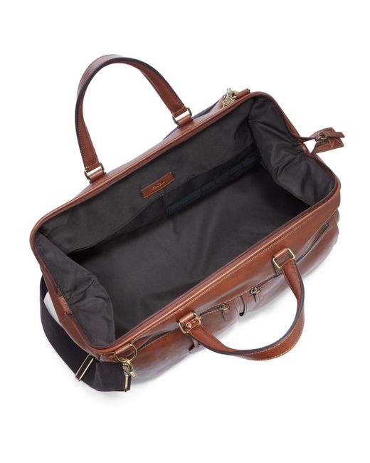 Fossil Leather Defender Duffle Bag Cognac in Brown for Men Lyst