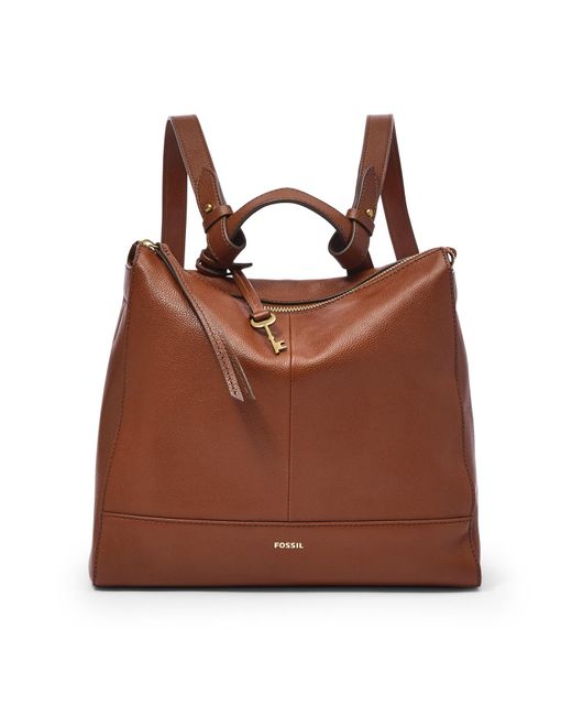 Fossil Leather Elina Convertible Small Backpack in Brown Lyst Canada