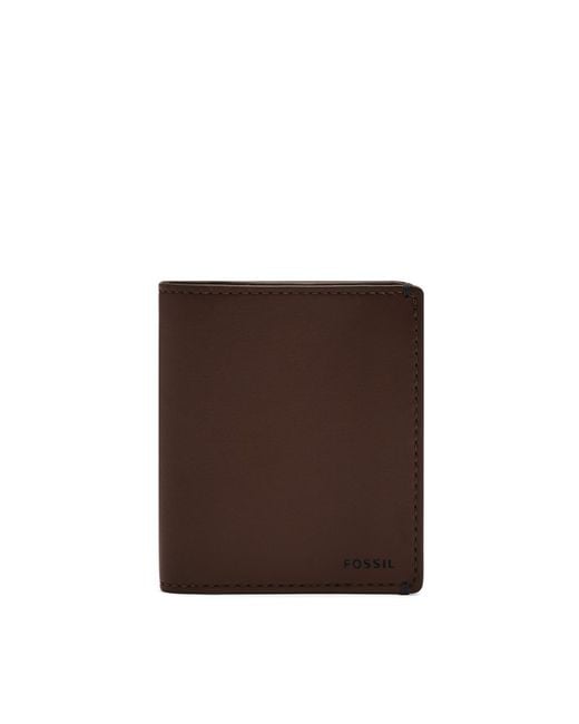 Fossil Leather Joshua Coin Pocket Bifold in Brown for Men Lyst