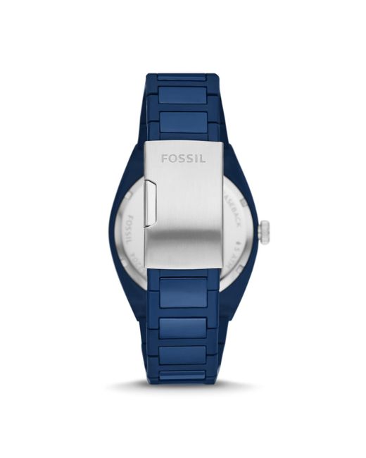 Fossil Everett Three-hand Date Navy 