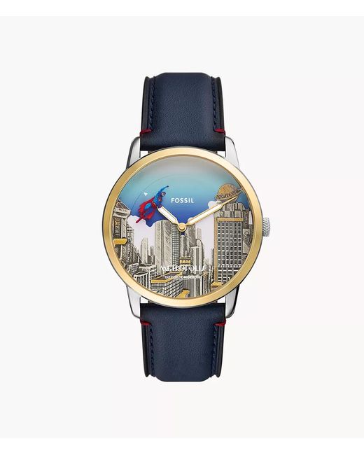 Fossil Blue Superman X Limited-edition Metropolis Watch Set for men