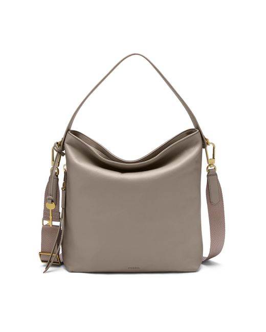 Fossil Leather Maya Hobo in Gray | Lyst