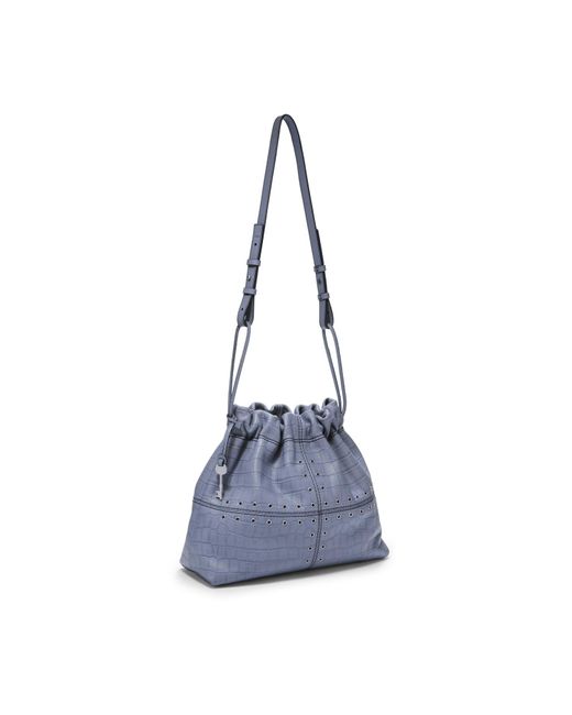 Fossil Leather Gigi Shoulder Bag in Blue Lyst