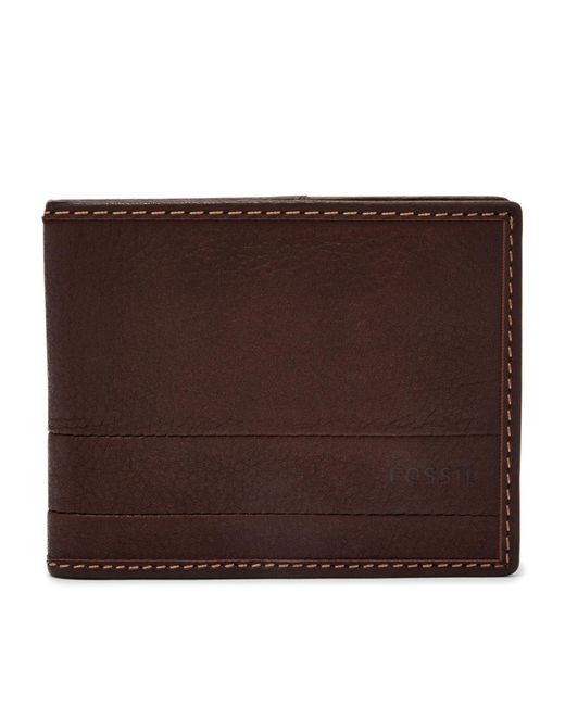 Fossil Leather Lufkin Bifold Wallet 