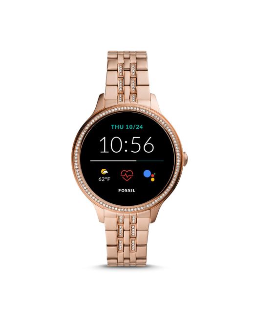 Fossil Gen 5e Smartwatch Rose Gold-tone Stainless Steel in Metallic - Lyst