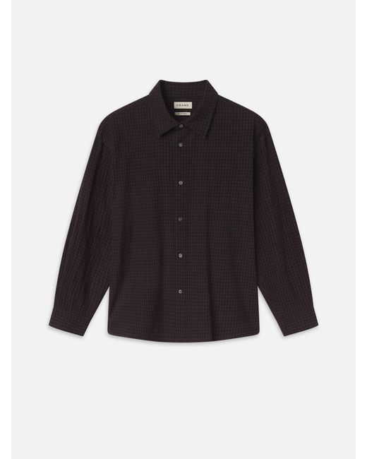 FRAME Black Checkered Shirt for men