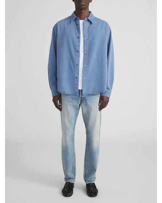 FRAME Blue Classic Cotton Shirt for men