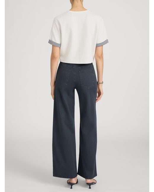 FRAME Blue Le Slim Palazzo Harbor Pocket