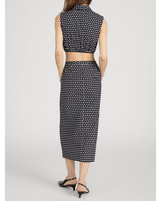 FRAME Black The Polka Dot Skirt