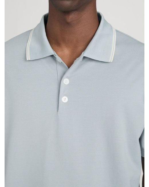 FRAME Gray Light Pique Polo for men