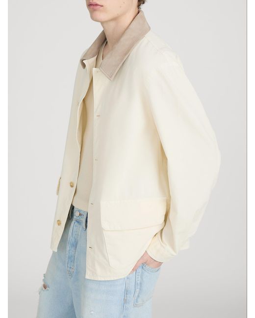FRAME White Canvas Jacket for men