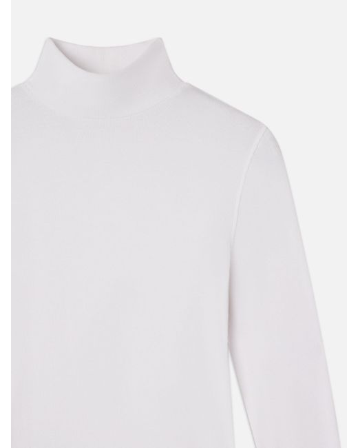 FRAME White Rib Turtleneck
