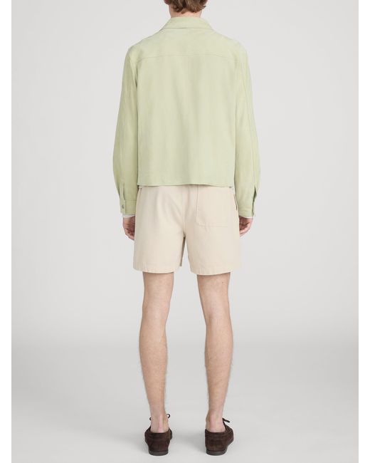 FRAME Green Suede Trucker Jacket for men