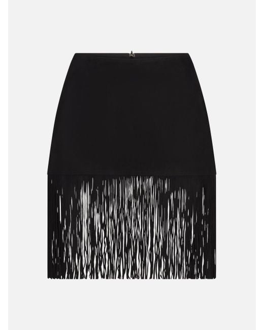 FRAME Black The Saddle Skirt
