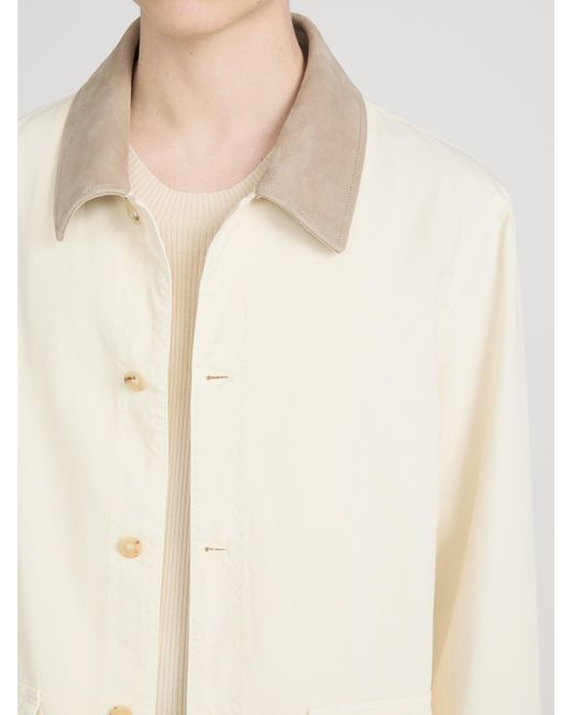 FRAME White Canvas Jacket for men