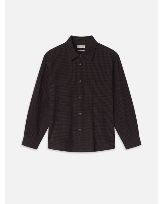 FRAME Black Checkered Shirt for men
