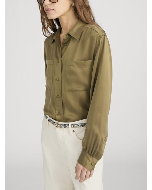 FRAME Green The Modern Utility Shirt