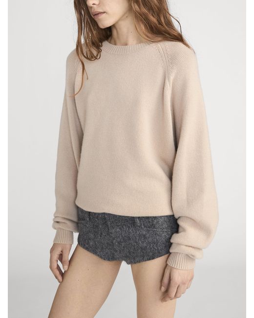 FRAME Natural The Cashmere Scholar Crew