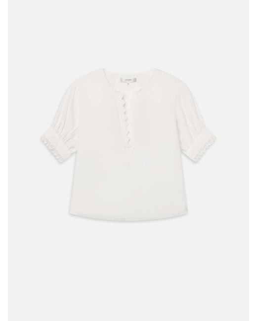 FRAME White The Keepsake Popover Top