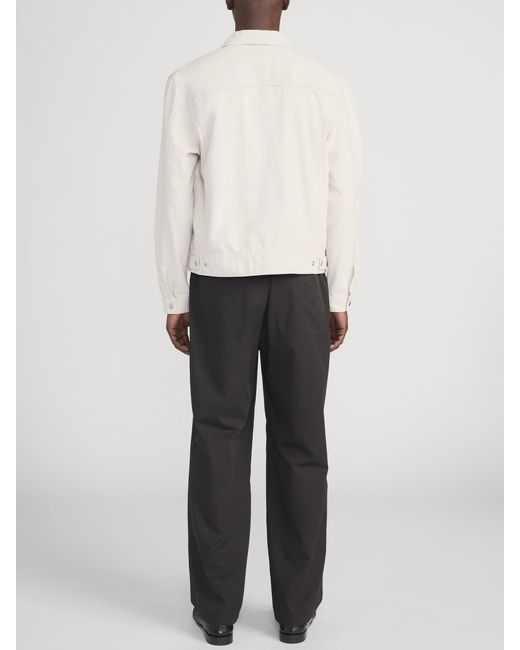FRAME White Modern Canvas Jacket for men