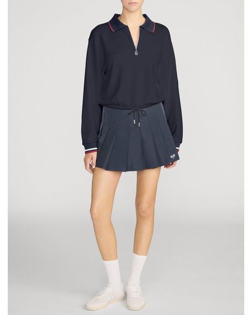 FRAME Blue The Tennis Quarter Zip