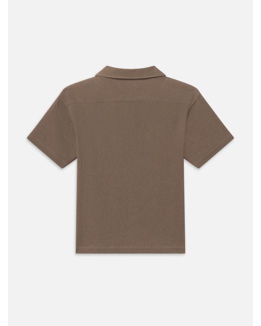 FRAME Brown Open Weave Shirt