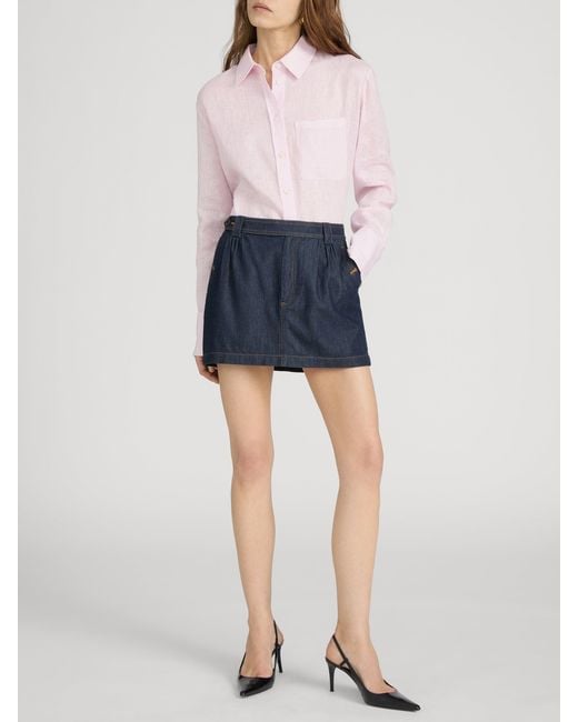 FRAME Blue The Denim Utility Skirt