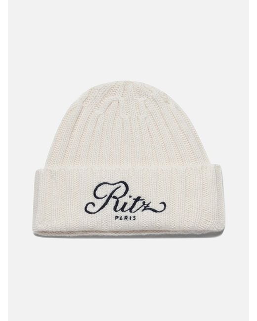FRAME White Ritz Cashmere Beanie