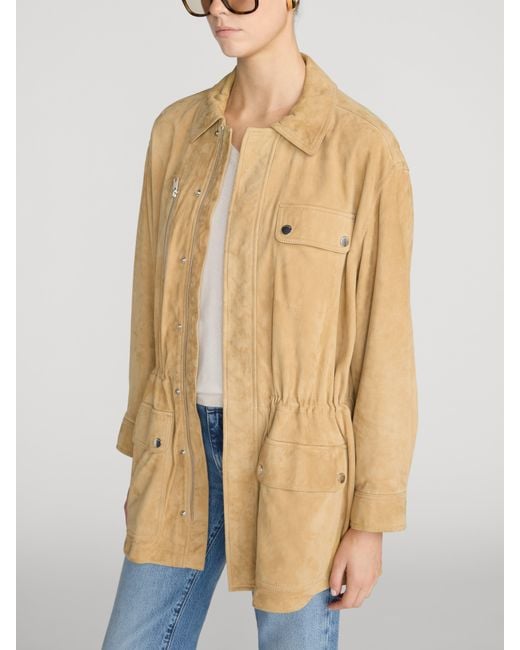 FRAME Natural The Suede Safari Jacket