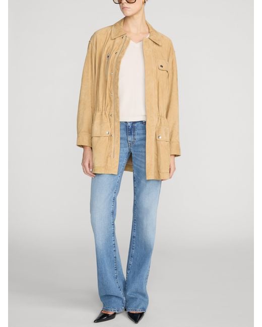 FRAME Natural The Suede Safari Jacket