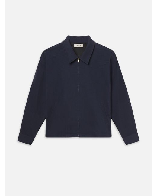 FRAME Blue Seersucker Blouson for men