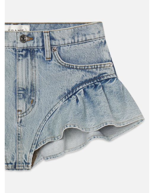 FRAME Blue The Ruffle Bloomer