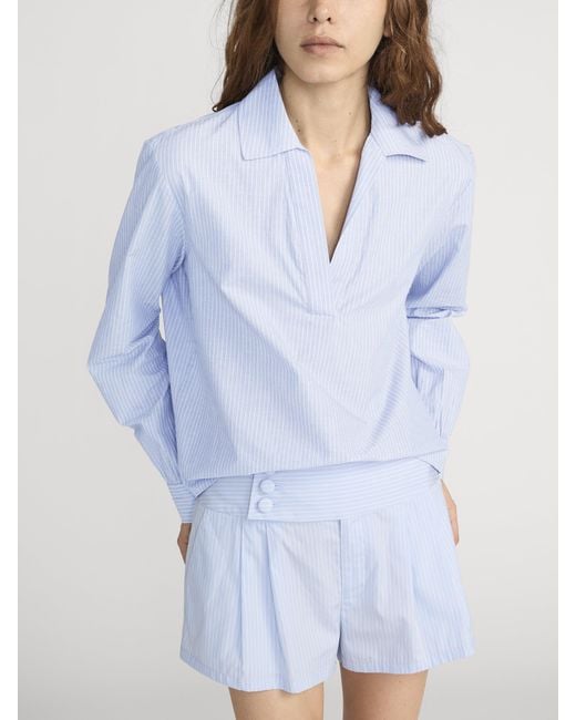 FRAME Blue The Striped Harbor Short