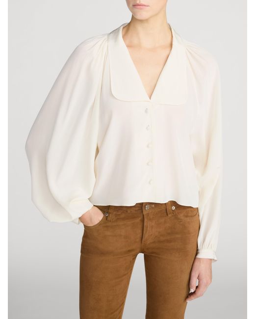 FRAME White The Silk Gala Shirt