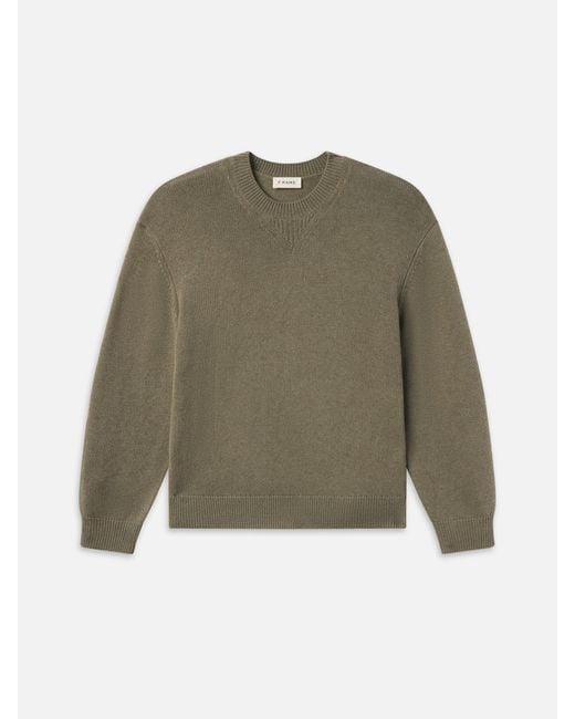 FRAME Green Suede Patch Sweater for men