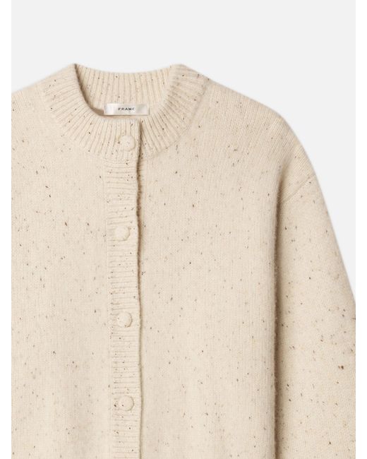 FRAME Natural The Cashmere Fleck Cardi
