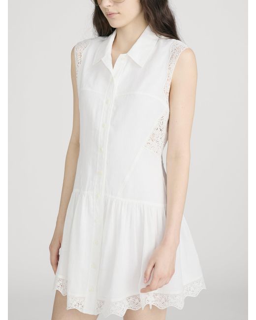 FRAME White The Embroidered Day Dress